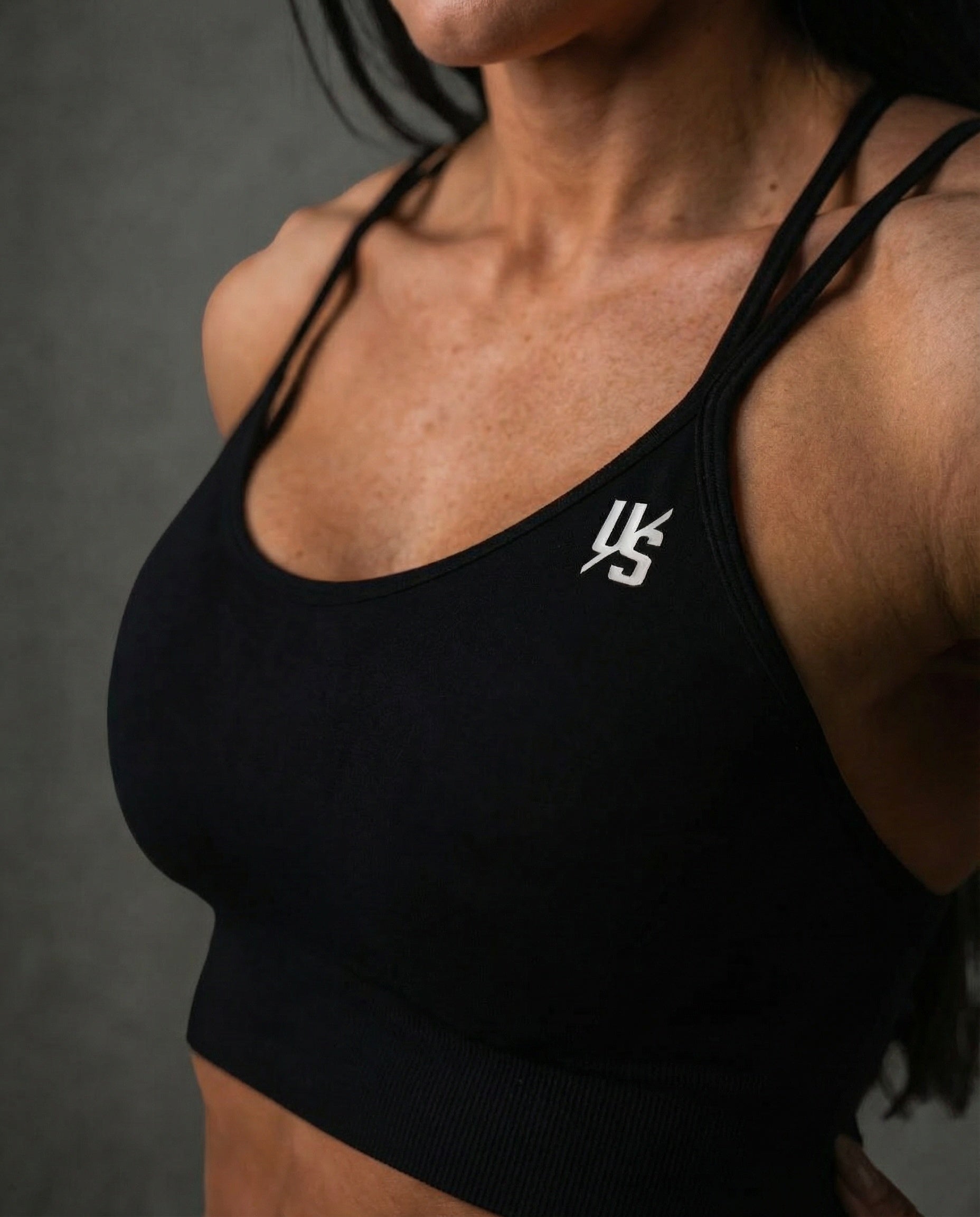 Strapped cross back bra