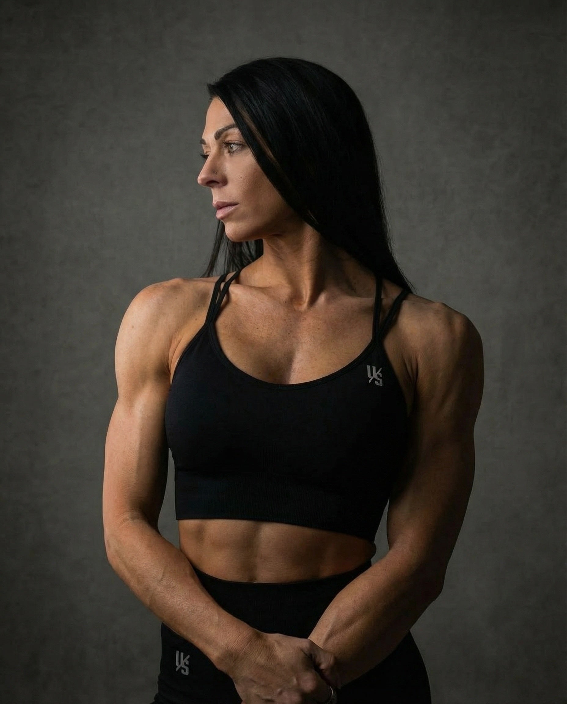 Strapped cross back bra